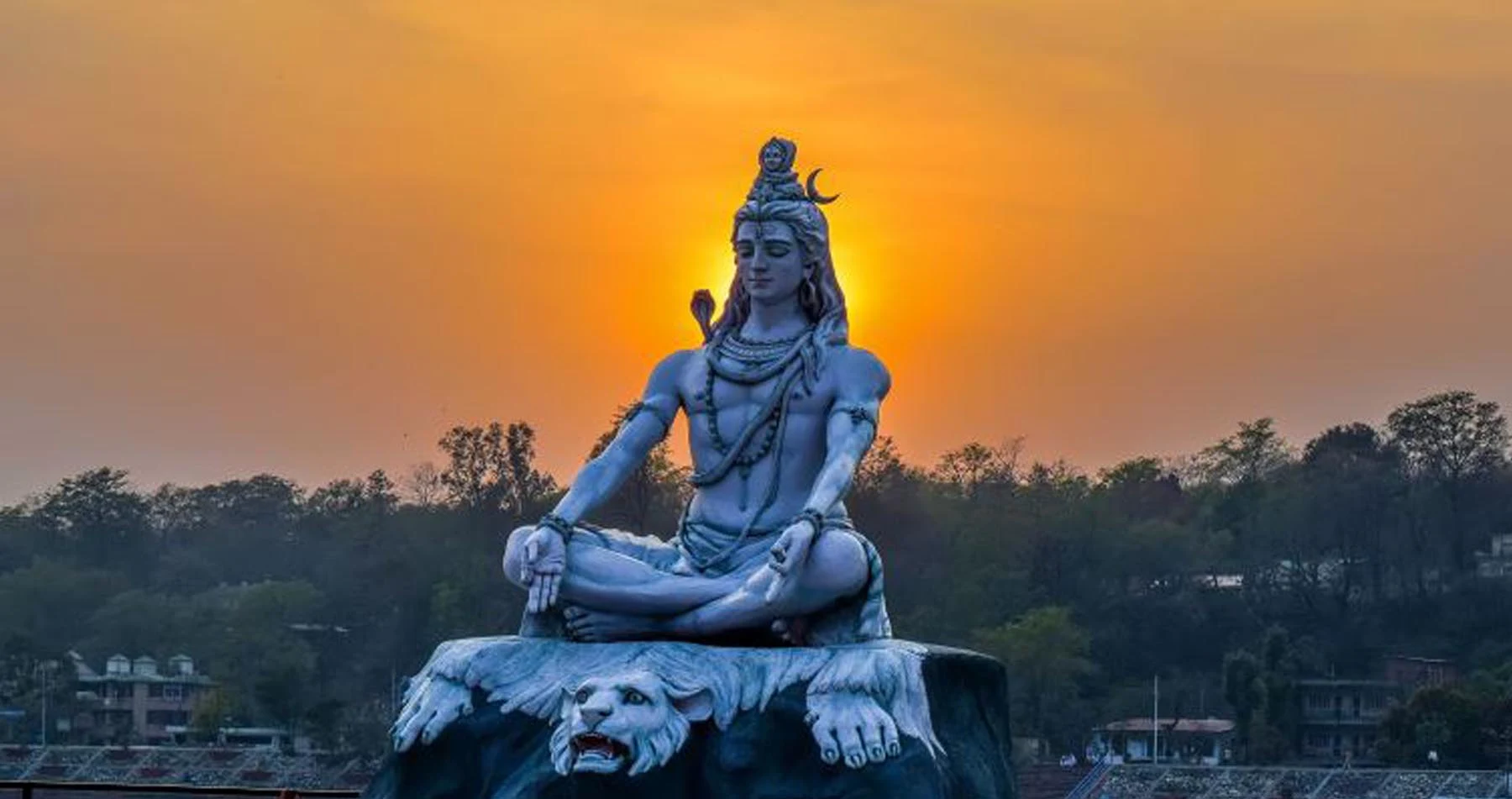 14-foot statue of Lord Shiva located in Rishikesh